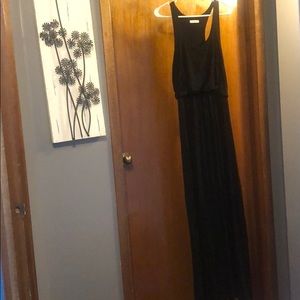 Black racer back maxi dress